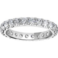 9ct White Gold 1.50cttw Brilliant Cut Claw Set Diamond Full Eternity Ring - Ring Size G
