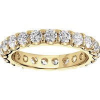 9ct Yellow Gold 2.00cttw Brilliant Cut Claw Set Diamond Full Eternity Ring - Ring Size K