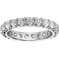 9ct White Gold 2.00cttw Brilliant Cut Claw Set Diamond Full Eternity Ring - Ring Size V