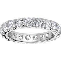 Platinum 2.80cttw Brilliant Cut Claw Set Diamond Full Eternity Ring - Ring Size R