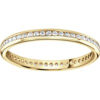 18ct Yellow Gold 0.25cttw Brilliant Cut Channel Set Diamond Full Eternity Ring - Ring Size O
