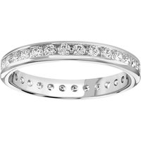 18ct White Gold 0.75cttw Brilliant Cut Channel Set Diamond Full Eternity Ring - Ring Size Y