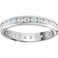 18ct White Gold 1.00cttw Brilliant Cut Channel Set Diamond Full Eternity Ring - Ring Size W