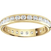 9ct Yellow Gold 1.00cttw Brilliant Cut Channel Set Diamond Full Eternity Ring - Ring Size N