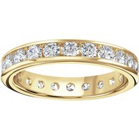 9ct Yellow Gold 1.50cttw Brilliant Cut Channel Set Diamond Full Eternity Ring - Ring Size S