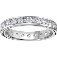 Platinum 1.50cttw Brilliant Cut Channel Set Diamond Full Eternity Ring - Ring Size U