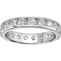 18ct White Gold 2.00cttw Brilliant Cut Channel Set Diamond Full Eternity Ring - Ring Size X
