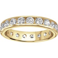 18ct Yellow Gold 2.00cttw Brilliant Cut Channel Set Diamond Full Eternity Ring - Ring Size H