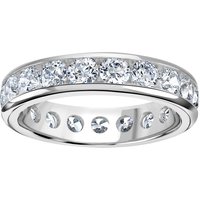 18ct White Gold 2.50cttw Brilliant Cut Channel Set Diamond Full Eternity Ring - Ring Size X