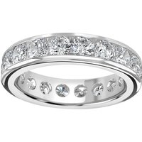 18ct White Gold 3.14cttw Brilliant Cut Channel Set Diamond Full Eternity Ring - Ring Size V