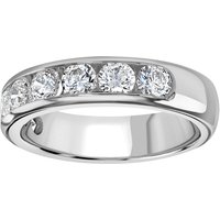 9ct White Gold 1.50cttw Brilliant Cut Channel Set Diamond Half Eternity Ring - Ring Size H
