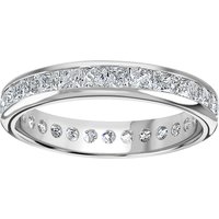 Platinum 2.00cttw Princess Cut Channel Set Diamond Full Eternity Ring - Ring Size G