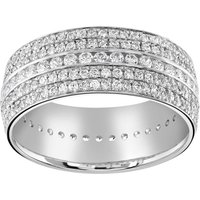 Platinum 1.25cttw Five Row Channel Set Diamond Full Eternity Ring - Ring Size S