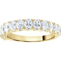 18ct Yellow Gold 1.07cttw Oval Cut Claw Set Diamond Half Eternity Ring - Ring Size O