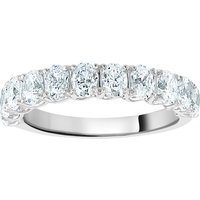 9ct White Gold 1.46cttw Oval Cut Claw Set Diamond Half Eternity Ring - Ring Size N