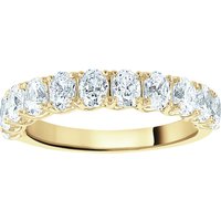 9ct Yellow Gold 1.46cttw Oval Cut Claw Set Diamond Half Eternity Ring - Ring Size F