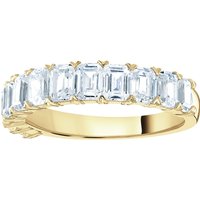 18ct Yellow Gold 2.19 Carat Emerald Cut Half Eternity Ring - Ring Size L
