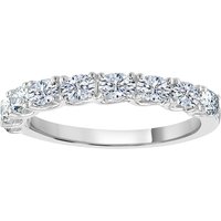 Platinum 0.74 Carat Oval Cut Half Eternity Ring - Ring Size U