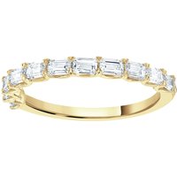 18ct Yellow Gold 0.90 Carat Emerald Cut Half Eternity Ring - Ring Size U