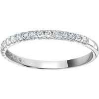 Platinum 0.20 Carat Round Brilliant Cut Claw Set Half Eternity Ring - Ring Size Z