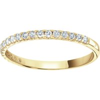 18ct Yellow Gold 0.20 Carat Round Brilliant Cut Claw Set Half Eternity Ring - Ring Size U