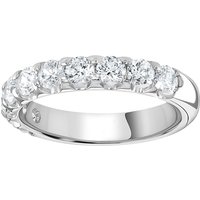 9ct White Gold 1.00 Carat Round Brilliant Cut Claw Set Half Eternity Ring - Ring Size P