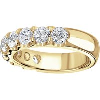 18ct Yellow Gold 2.15 Carat Round Brilliant Cut Claw Set Half Eternity Ring - Ring Size G