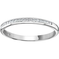 18ct White Gold 0.12 Carat Round Brilliant Cut Channel Set Half Eternity Ring - Ring Size X