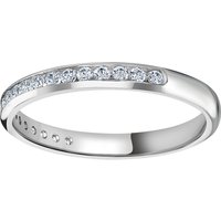 18ct White Gold 0.20 Carat Round Brilliant Cut Channel Set Half Eternity Ring - Ring Size P