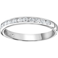 9ct White Gold 0.30 Carat Round Brilliant Cut Channel Set Half Eternity Ring - Ring Size N