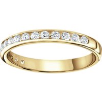 9ct Yellow Gold 0.30 Carat Round Brilliant Cut Channel Set Half Eternity Ring - Ring Size L