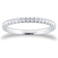 9ct White Gold 0.20cttw Brilliant Cut Diamond Stacker Eternity Ring - Ring Size N