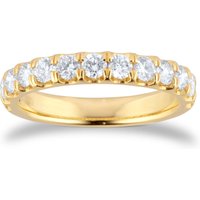 18ct Yellow Gold 1.00cttw Brilliant Cut Diamond Claw Set Eternity Ring - Ring Size K