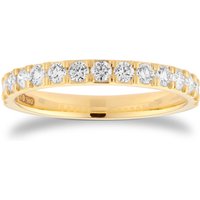 18ct Yellow Gold 0.50cttw Brilliant Cut Diamond Half Eternity Ring - Ring Size L