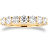 18ct Yellow Gold 1.00cttw 7 Stone Brilliant Cut Diamond Eternity Ring - Ring Size J