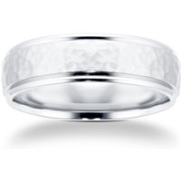 Palladium 500 6mm Hammered Band - Ring Size Q