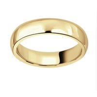 18ct Yellow Gold 5mm Heavy Court Wedding Ring - Ring Size P