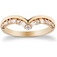 18ct Yellow Gold 0.20cttw Shaped Wedding Ring - Ring Size M at Goldsmiths Jewellery 18ct Yellow Gold 0.20cttw Shaped Wedding Ring - Ring Size M.