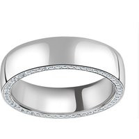 18ct White Gold 0.56cttw Round Brilliant Cut Diamond Set Wedding Ring - Ring Size U