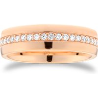 18ct Rose Gold 0.64cttw Round Brilliant Cut Centre Diamond Set Wedding Ring - Ring Size N