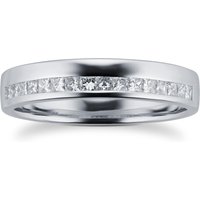Princess Cut 0.33 Total Carat Weight Diamond Ladies Wedding Ring Set In Platinum - Ring Size F