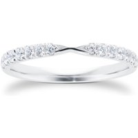 Platinum 0.30cttw Diamond Shaped Wedding Ring - Ring Size P