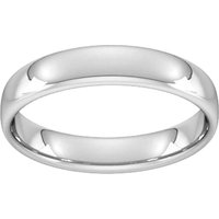 4mm Slight Court Standard Wedding Ring In 9 Carat White Gold - Ring Size J