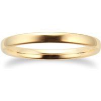 2mm Slight Court Standard Wedding Ring In 9 Carat Yellow Gold - Ring Size J