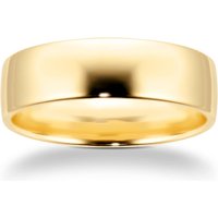 6mm Slight Court Standard Wedding Ring In 9 Carat Yellow Gold - Ring Size O