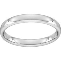3mm Slight Court Standard Wedding Ring In 18 Carat White Gold - Ring Size G
