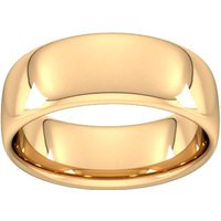 8mm Slight Court Heavy Wedding Ring In 18 Carat Yellow Gold - Ring Size M