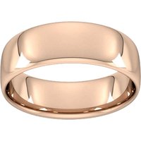 7mm Slight Court Standard Wedding Ring In 18 Carat Rose Gold - Ring Size N