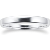 2.5mm Slight Court Standard Wedding Ring In Platinum - Ring Size H.5