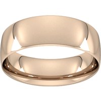 7mm Traditional Court Standard Wedding Ring In 18 Carat Rose Gold - Ring Size J